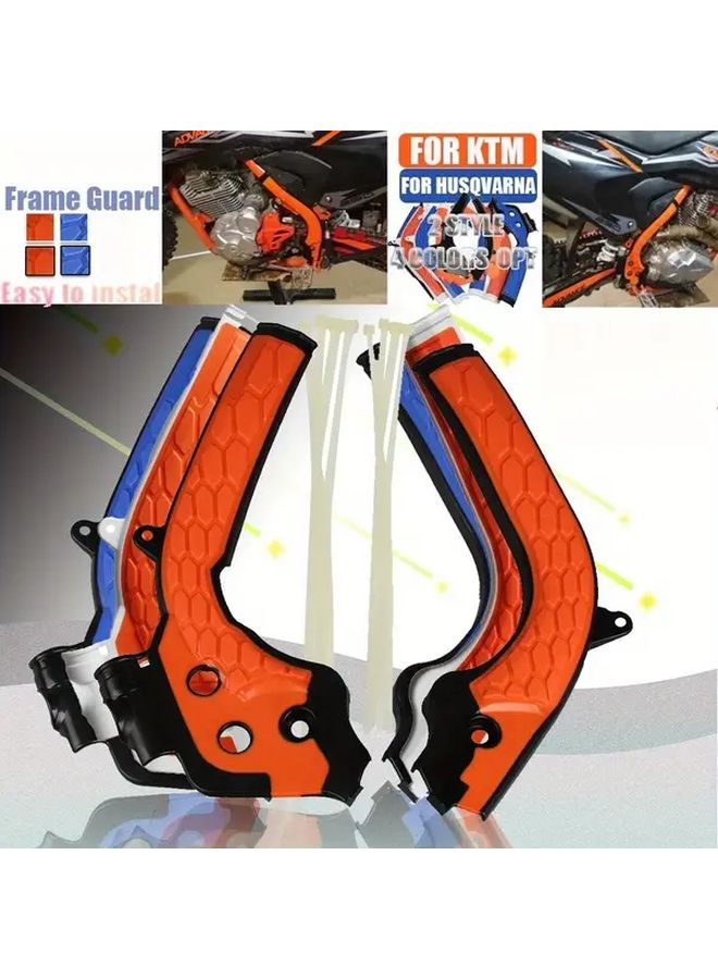 Blue Black Motorcycle Frame Guard Protection Cover For 85 125 250 300 450 Compatible With KTM SX XSF XC XCW EXC XCF EXCF And HUSQVARNA TC TX TE FC FE - Image 1