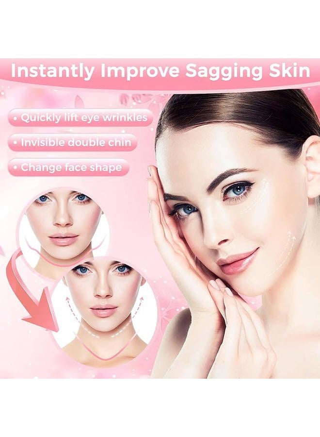 HIDOVETEC Face Lift Tape 60Pcs Invisible with 8 bands,for Lifting Sagging Skin,Wrinkles,Neck,Eyes and Brows,Double Chin,Anti-Wrinkle Solution - Image 2