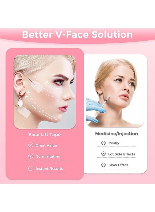 HIDOVETEC Face Lift Tape 60Pcs Invisible with 8 bands,for Lifting Sagging Skin,Wrinkles,Neck,Eyes and Brows,Double Chin,Anti-Wrinkle Solution - Image 4