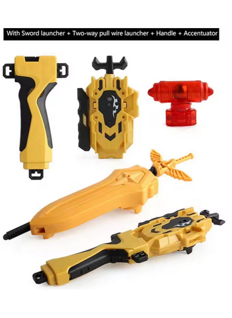 Battling Tops Box Set, Burst Gyro Toys 8  Metal Spinning Tops + 2 Launchers Comprehensive Metal Masters Gyro Battle Tops Set with Portable Storage Case