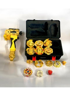 OLUDENIZ Battling Tops Box Set, Burst Gyro Toys 8  Metal Spinning Tops + 2 Launchers Comprehensive Metal Masters Gyro Battle Tops Set with Portable Storage Case  - Image 2