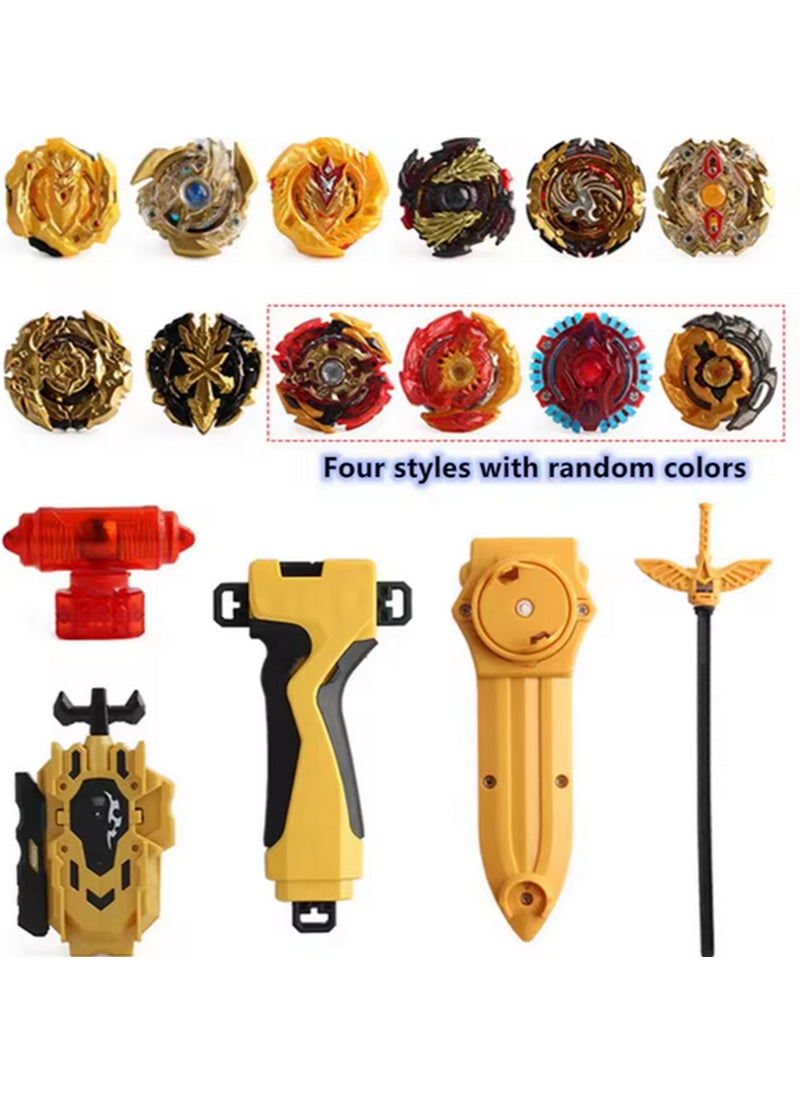 Battling Tops Box Set, Burst Gyro Toys 8  Metal Spinning Tops + 2 Launchers Comprehensive Metal Masters Gyro Battle Tops Set with Portable Storage Case
