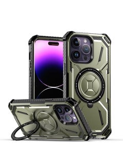 Generic Case Cover For iPhone 13 Pro Armor Series Holder Phone Case Army Green 