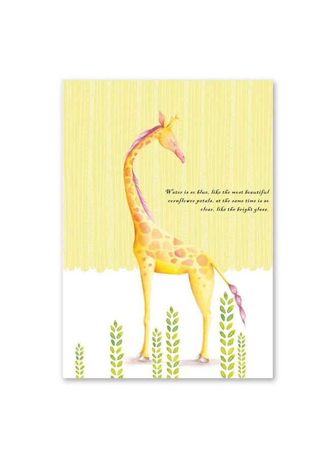 NIBEMINENT Animal Giraffe Decoration Painting Multicolour 60x90cm