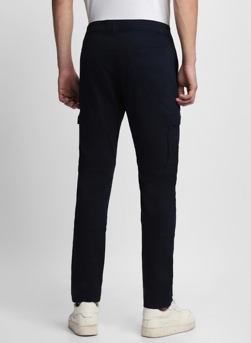 Dennis Lingo Navy Slim Fit Cargo Pants for Men - Cotton Lycra, Full Length, Mid Rise, Casual  - Image 5