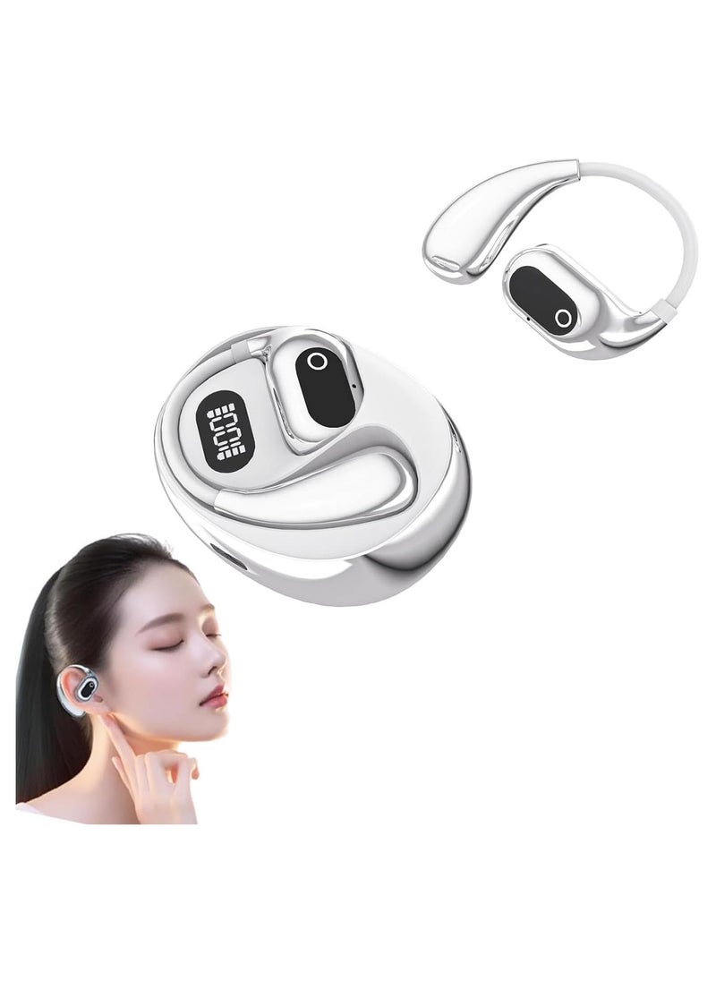 lekikpo Open Ear Headphones Wireless Bluetooth Translation Wireless Bluetooth Earphones, Ai Headphones Language Translation1Translation Headphones, Headphones, Translation Wireless Bluetooth Earphones (White)  - Image 1