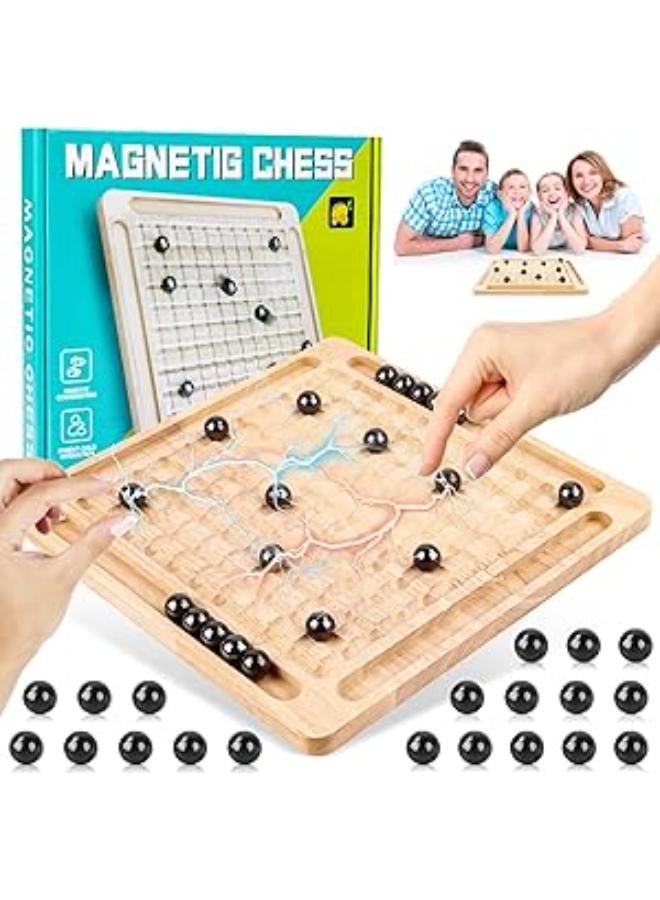 لعبة شطرنج مغناطيسية، لعبة شطرنج مغناطيسية مع رقعة شطرنج خشبية، لعبة لوحية مغناطيسية متعددة اللاعبين، شطرنج مغناطيسي، لعبة تفاعلية بين الوالدين والطفل للتجمعات العائلية