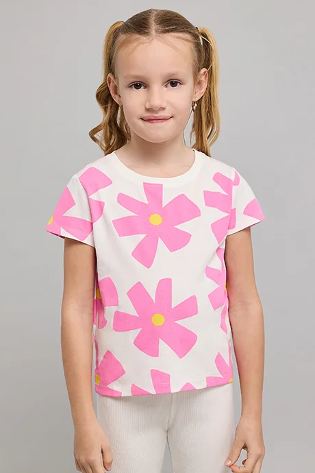R&b Printed T-Shirt with Crew Neck and Short Sleeves