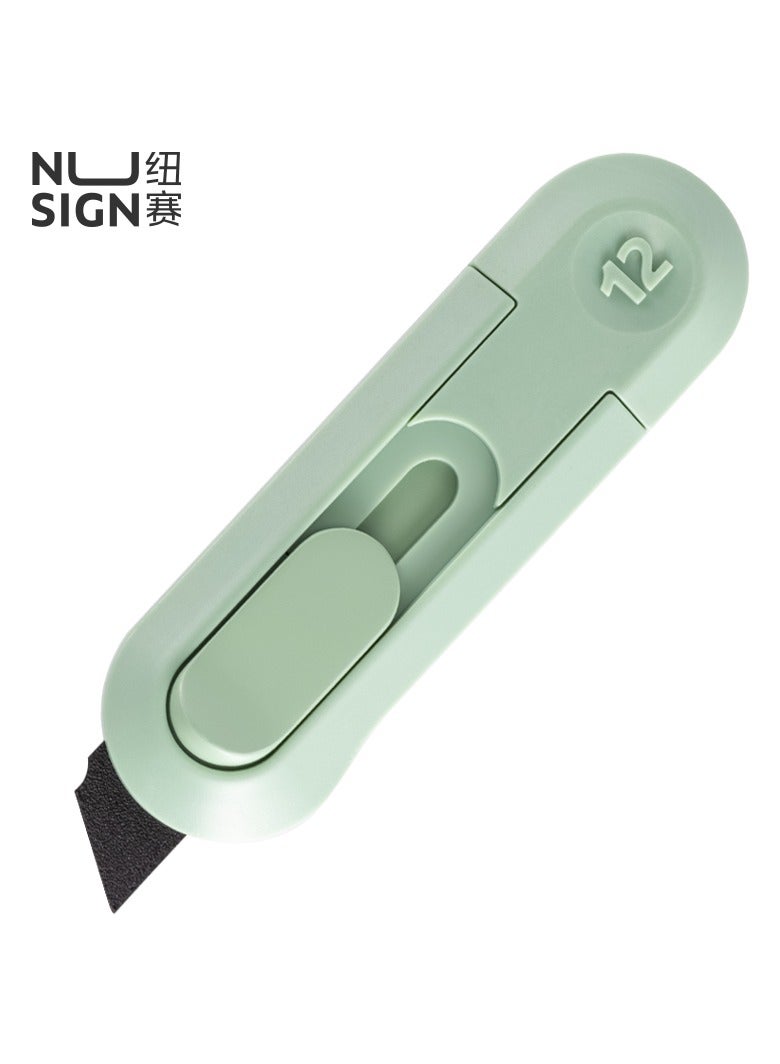 Deli Nusign NS065T Non-Stick Teflon Utility Knife with SK5 Blade & Auto-Retract - Green