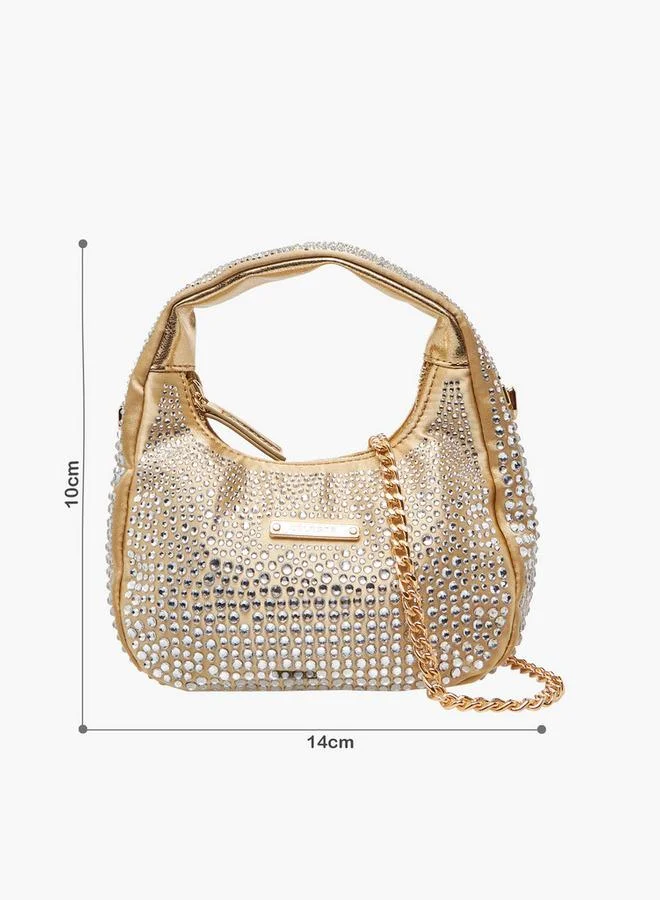 Celeste Embellished Hobo Bag with Chain Strap Ramadan Collection
