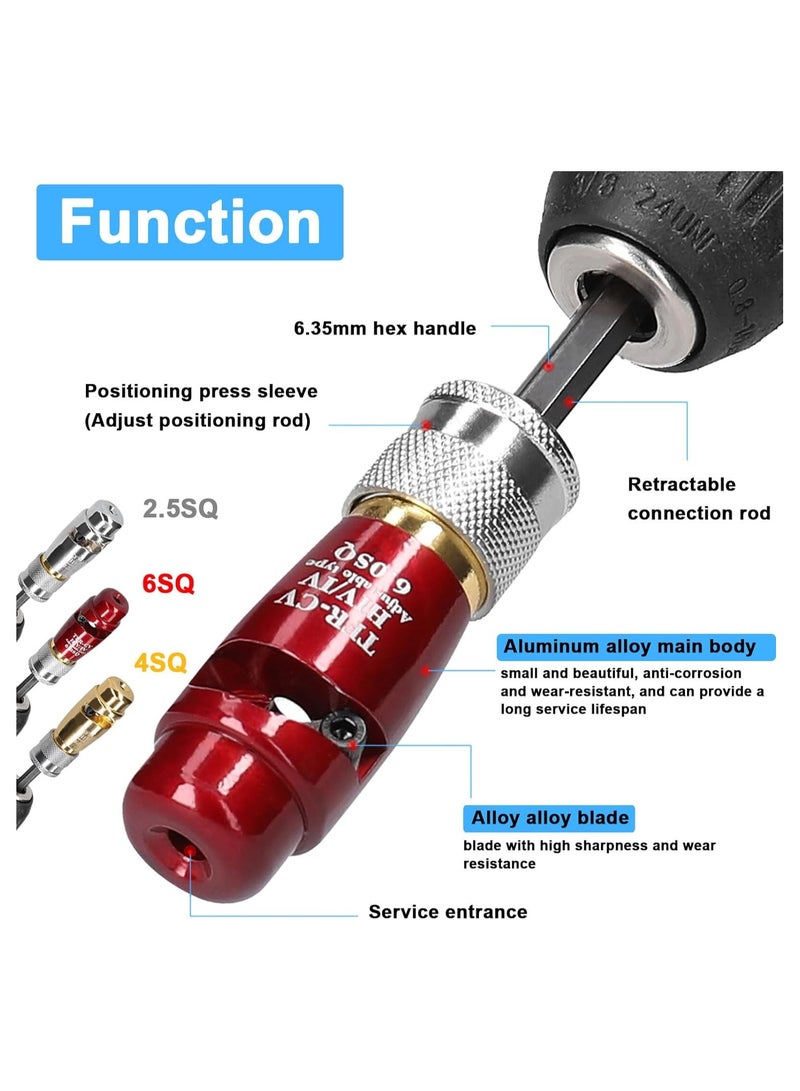 ELIKLIV Aluminum Alloy Stripping Machine Stripping Machine Practical rotary stripping tool with cable strander, compatible with all kinds of drills, electricians and drills - Image 5