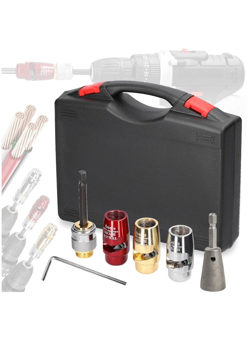 ELIKLIV Aluminum Alloy Stripping Machine Stripping Machine Practical rotary stripping tool with cable strander, compatible with all kinds of drills, electricians and drills - Image 1