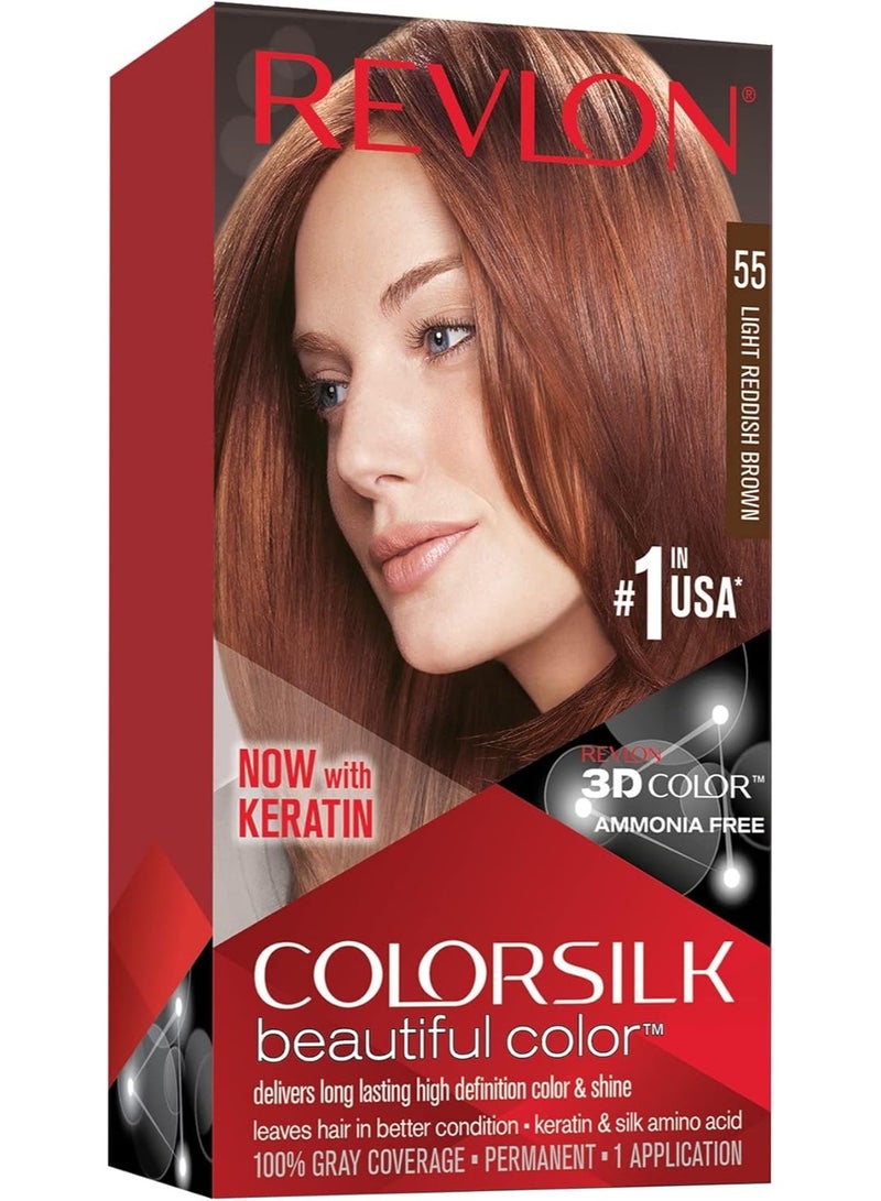 Revlon Colorsilk Senza Ammoniaca 55 Light Reddish Brown - Image 2