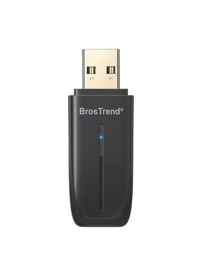 BrosTrend 2-in-1 USB Bluetooth WiFi Dongle, AX900 Wi-Fi 6 + BT 5.4, USB WiFi Bluetooth Adapter for PC Dual Band 5GHz 600Mbps + 2.4GHz 286Mbps, Mini Wireless Dongle Compatible with Windows 11/10, WPA3 - Image 1