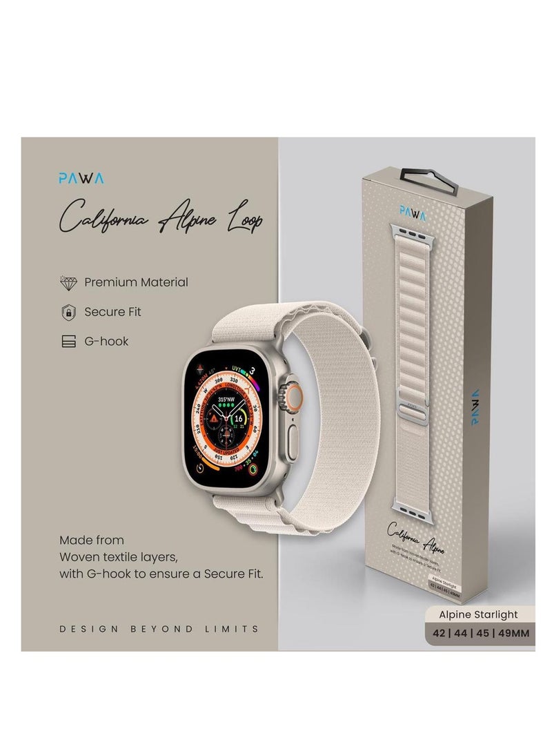 Pawa California Alpine Loop Watch Strap Ultra/Series 8 49/45/44/42MM-Starlight