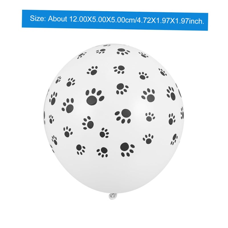 Dog Paw Print Birthday Balloons 2 Packs Safe Fun Pet Party Decorations - Image 3