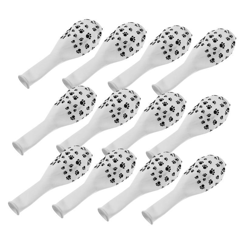 Dog Paw Print Birthday Balloons 2 Packs Safe Fun Pet Party Decorations - Image 2