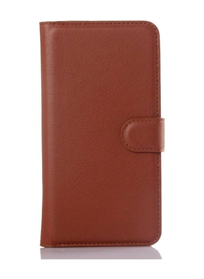 NIBEMINENT Wallet Card Holder Stand Case Cover For Samsung Note5 Brown  - Image 1