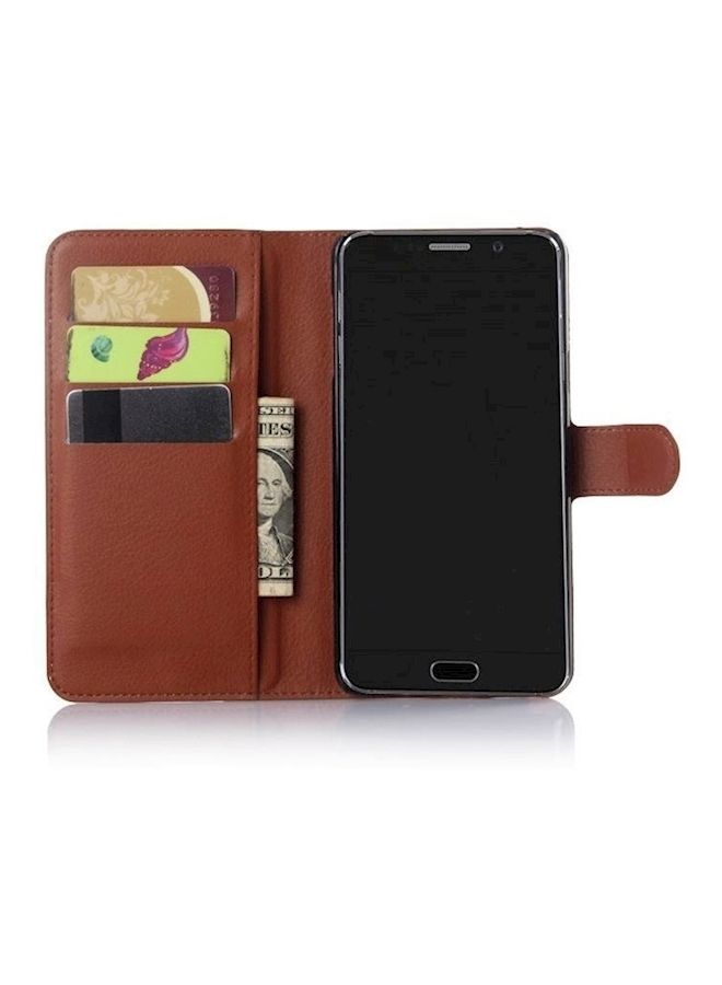 NIBEMINENT Wallet Card Holder Stand Case Cover For Samsung Note5 Brown  - Image 4