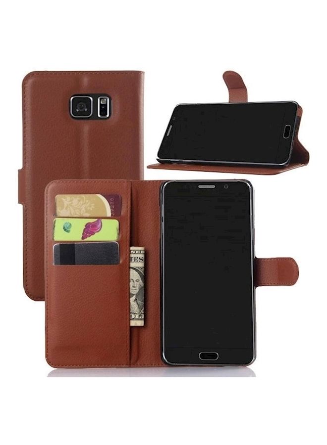 NIBEMINENT Wallet Card Holder Stand Case Cover For Samsung Note5 Brown  - Image 2