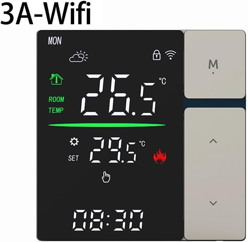 Smart WIFI Thermostat For Electric Floor Heating Boiler Alexa Google Assistant Programmable Temperature Controller Gray 3A WIFI - Image 3