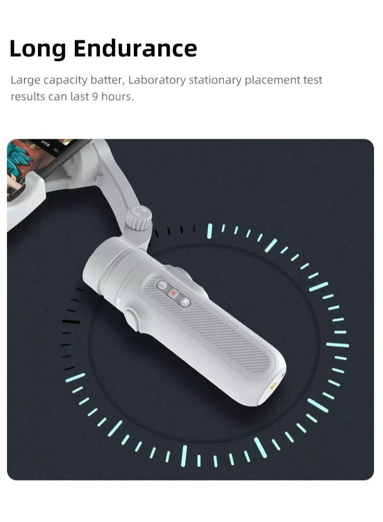 REBENUO SK062 3-Axis Gimbal Stabilizer for Smartphone Foldable Cell Phone Video Recording Anti-Shake Stabilizer for iPhone Android - Image 5