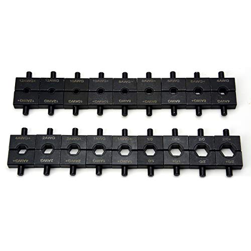 TEMCo Industrial مجموعة أدوات ضغط كابلات هيدروليكية كهربائية TEMCo TH0006 مع 18 مجموعة قوالب 12 AWG - 00 (2/0) (5 طن أمريكي) - Image 4