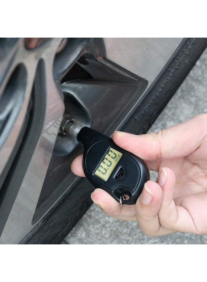 Safari TG-51 Mini Digital Tire Pressure Gauge Keychain for Car Truck Motorcycle Bicycle SUV ATV 150 PSI 10 BAR LCD Display Portable Pocket Pressure Checker Auto Tool High Precision Accurate Measurement Handheld Air Tester Energy Saving Design - Image 3