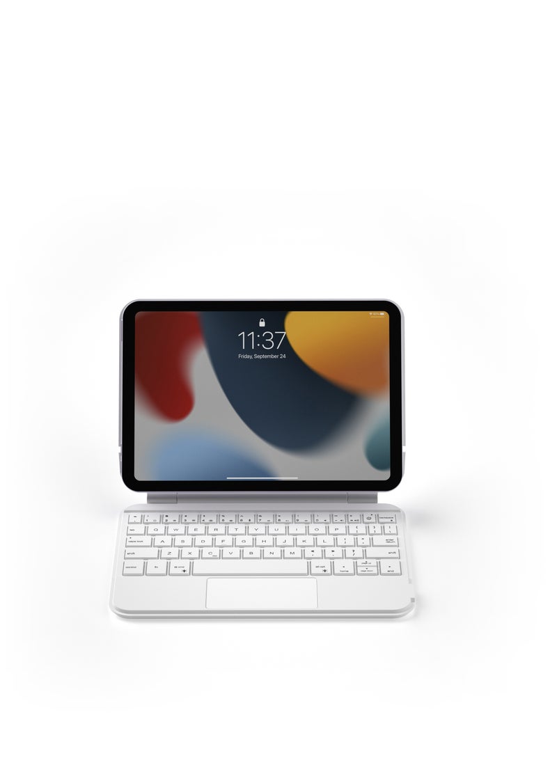 GULFLINK - 500mAh Wireless Keyboard Case with TouchPad for ipad mini6 White - Image 1