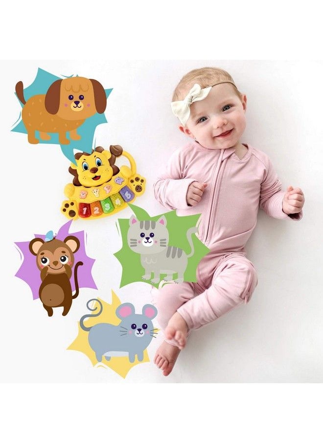 Stone and Clark Adorable Lion Baby Piano Toy 5 Different Numbered And Colored Light Up Key Touch And Teach Baby Musical Toy W/ 3 Play Modes Interactive Toy For Babies 12 Months & Up  - Image 3