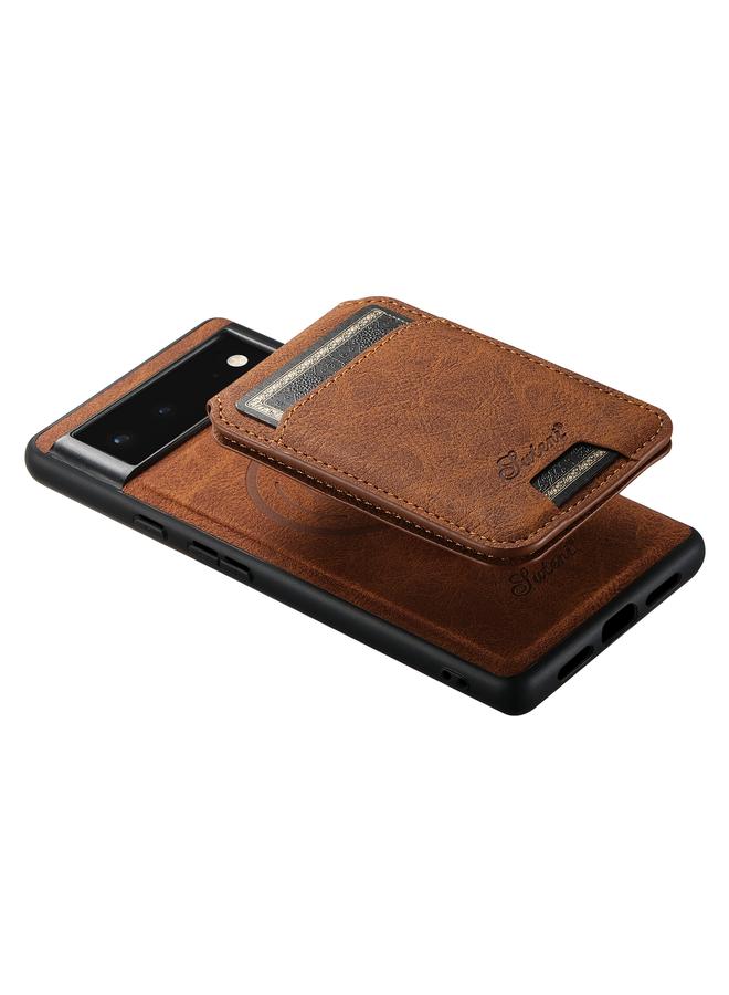 Suteni Case For Google Pixel 6 Pro H16 Litchi Texture Leather Detachable Wallet Back Phone Case - Image 5