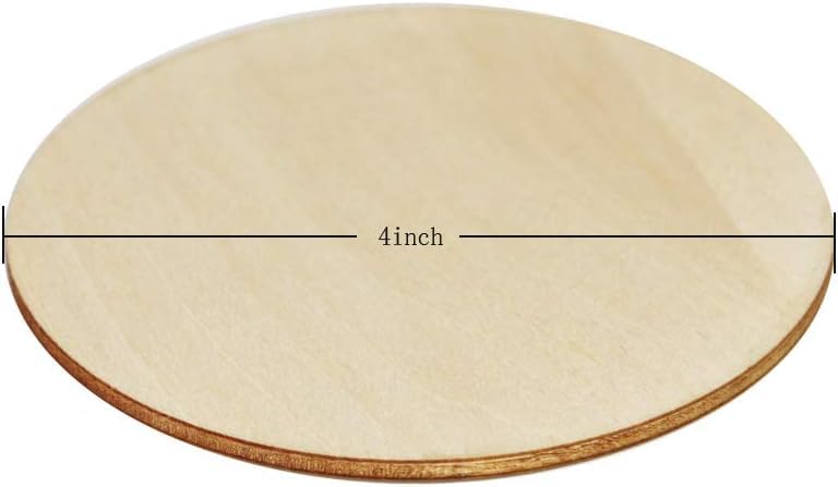 Cliths 48 Pieces 4 x 4 Inches Unfinished Round Wood Blank Coaster Bulk for Drinks, Painting, Writing, Bar, Kitchen Home Decor, DIY Craft, Party (Set of 48, Circles) - Image 3