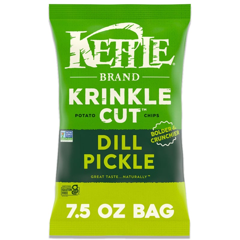 Kettle Brand Potato Chips Krinkle Cut Dill Pickle Kettle Chips 75 Oz - Image 3