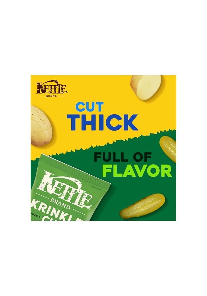 Kettle Brand Potato Chips Krinkle Cut Dill Pickle Kettle Chips 75 Oz - Image 5
