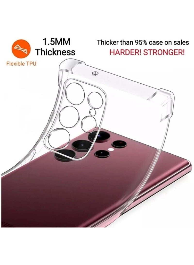 IAF Crystal Clear Case for Samsung Galaxy S23 Ultra 5G Clear TPU Four Corners Protective Soft Silicone Cover Transparent Soft Cover (Clear) - Image 3
