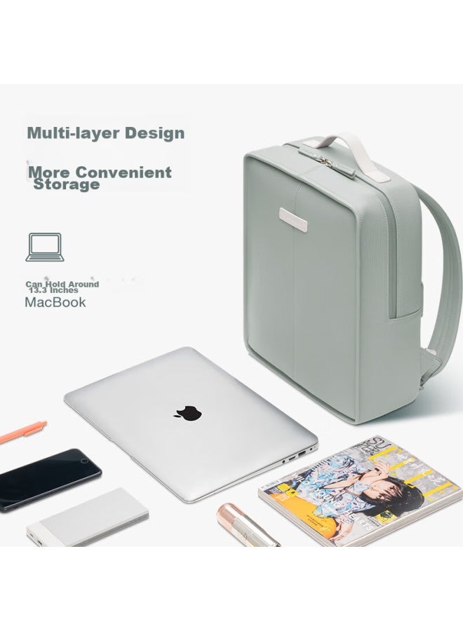 Level8 Luna Retro Backpack For Women, Laptop Bag For 13.3-inch Apple Notebook, Tofu Bag, Business Commute Backpack - Image 2