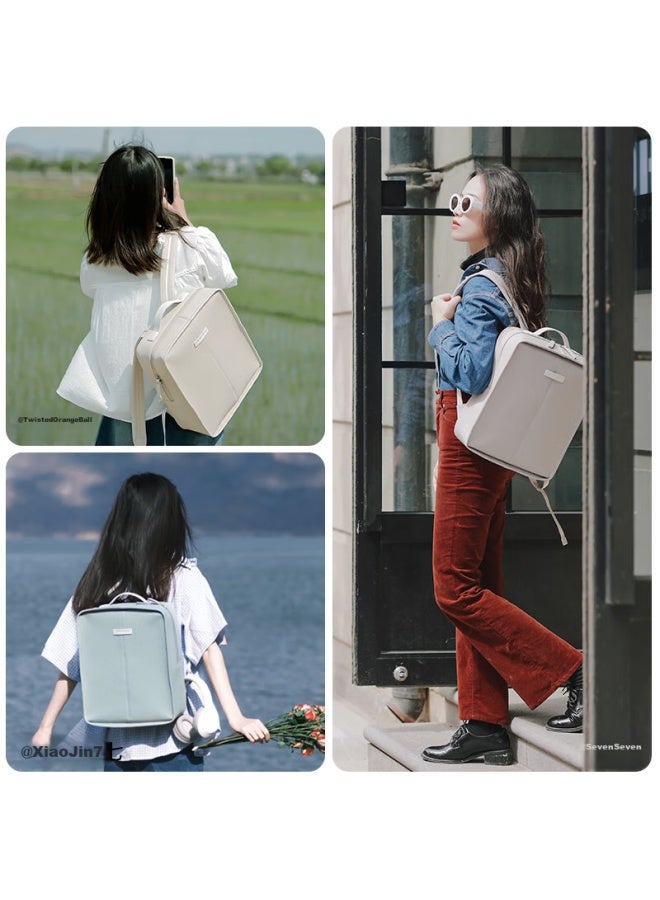 Level8 Luna Retro Backpack For Women, Laptop Bag For 13.3-inch Apple Notebook, Tofu Bag, Business Commute Backpack - Image 1