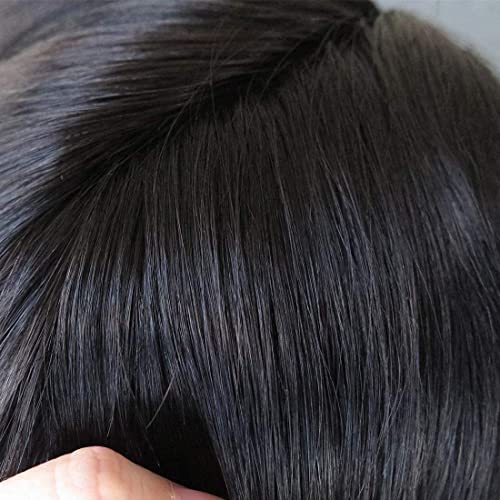 Glorious Hub PREMIUM LACE 9x6 Natural Front Hairline Patch for Men | 100% Remy Human Hair Wig | Real and Discreet Hairline Toupee | Durable Mono Base with Fine Lace Hybrid System | Can be Fix with Hair Patch Clips, Tape or Glue | Natural Brown Shade | - Image 3