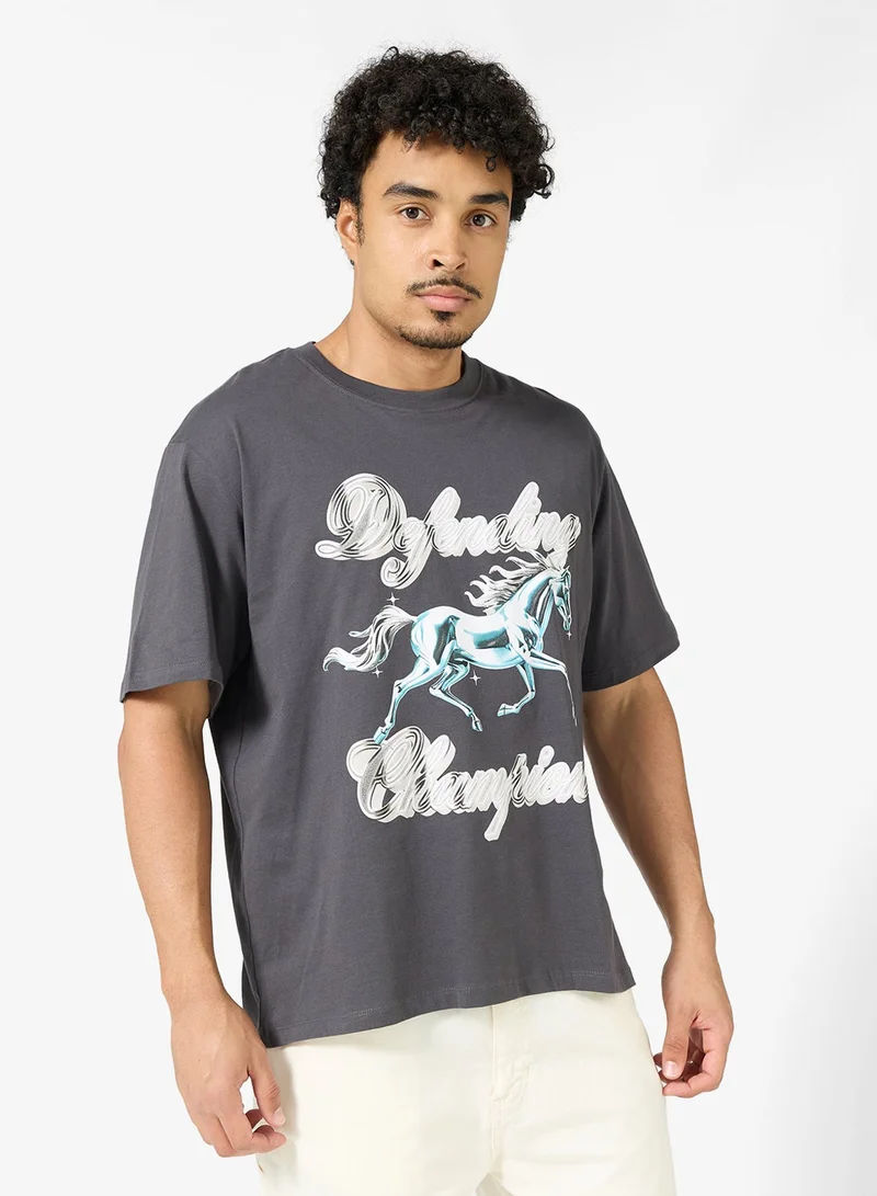 Graphic Crew Neck T-Shirt