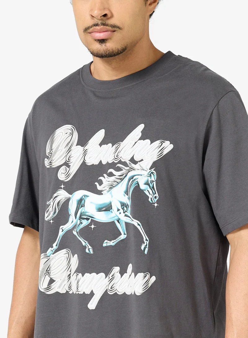 JACK & JONES  Graphic Crew Neck T-Shirt for Men | Best Price UAE