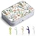 Gerkia Dental Floss Portable Case Easy to Store Floss Picks of Various Sizes Portable Dental Floss Dispenser is Perfect for Travelling Hotels Dinners AppointmentsWhite Flower - Image 1