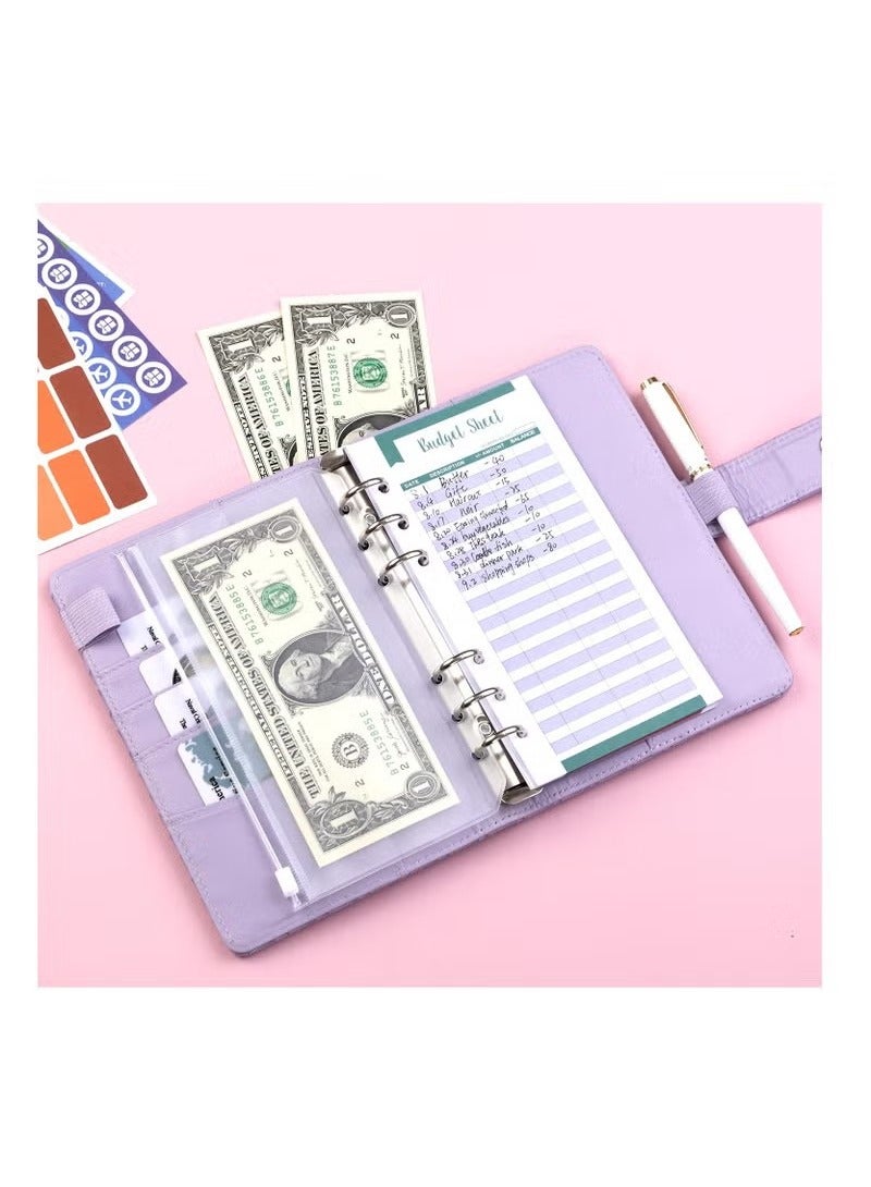 Budget Binder with Zipper Cash Envelopes And Expense Sheets for Manage Your Money and Save Wisely, Money Organizer for Cash with Category Labels, Savings Binder Cash Wallet Envelope - Image 4