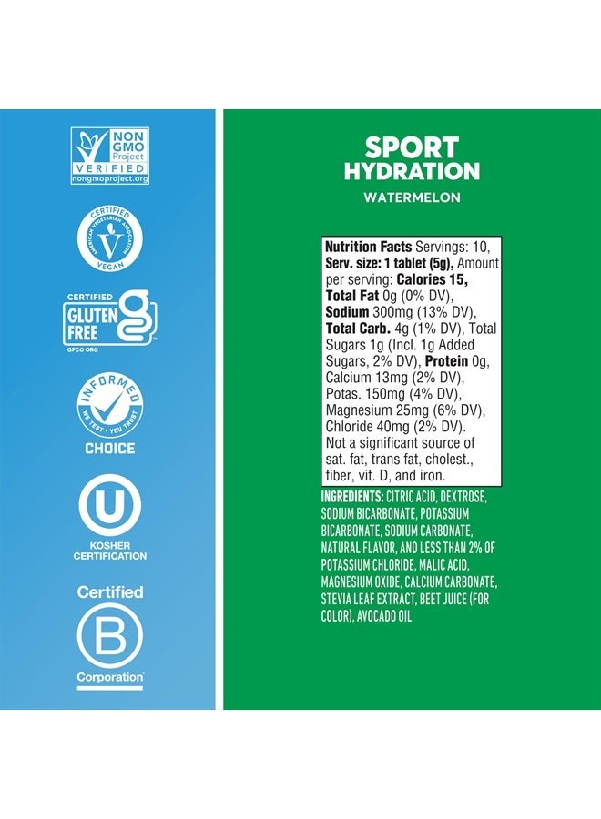 Nuun Sport Electrolyte Tablets for Proactive Hydration, Watermelon, 4 Pack (40 Servings) - Image 5