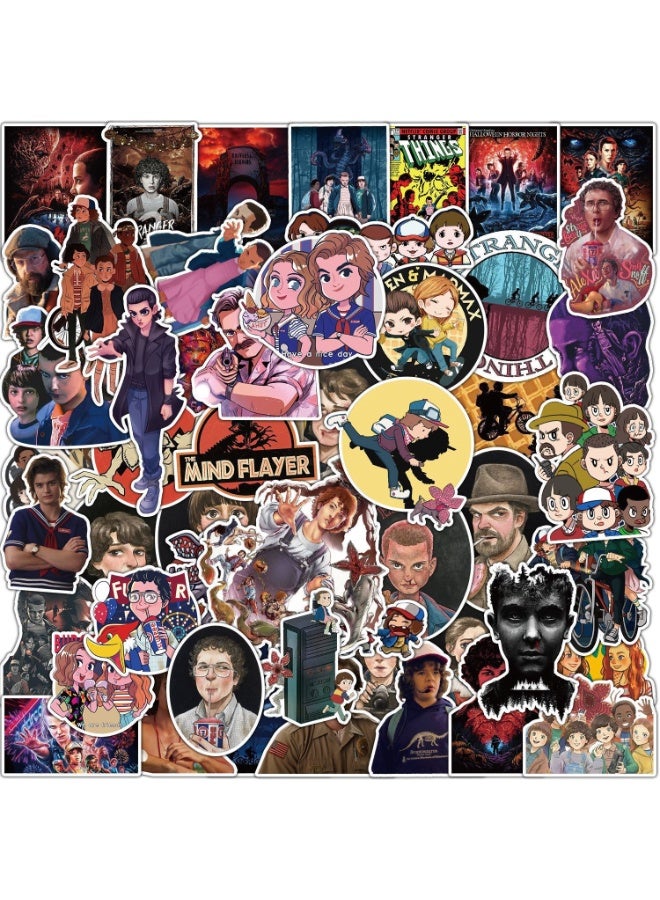 سترانجر ثينكينج مجموعة دبابيس سترينجر ثينجز من 50 قطعة - دبابيس مسلسل تلفزيوني مقاومة للماء من مادة بى في سى للمعجبين - Image 1