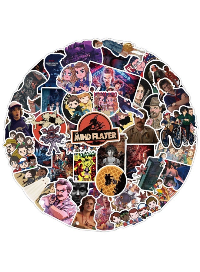 سترانجر ثينكينج مجموعة دبابيس سترينجر ثينجز من 50 قطعة - دبابيس مسلسل تلفزيوني مقاومة للماء من مادة بى في سى للمعجبين - Image 2
