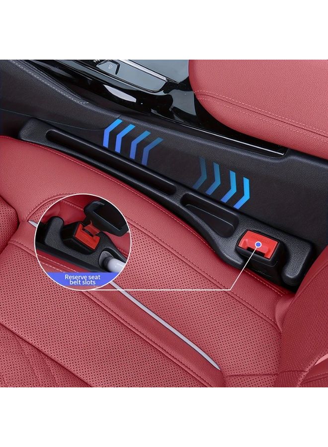 Black 2Pcs Car Seat Gap Filler Organizer Anti Drop Multifunctional Storage Box for Small Items - Image 3