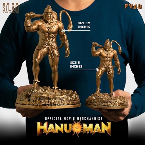 SILAII Hanu-Man Official Movie Merchandise | Hanuman Murti | Hanuman Idol Sculpture (8 Inch), Antique Bronze - Image 3