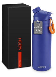 Milton Milton 32 oz Stainless Steel Thermos Water Bottle with Magnetic Straw Lid, Double Walled Vacuum Insulated Flask, Keeps Drinks Hot for 12 Hours, Cold for 24 Hours, Leakproof Design for Travel, Turk  - Image 1