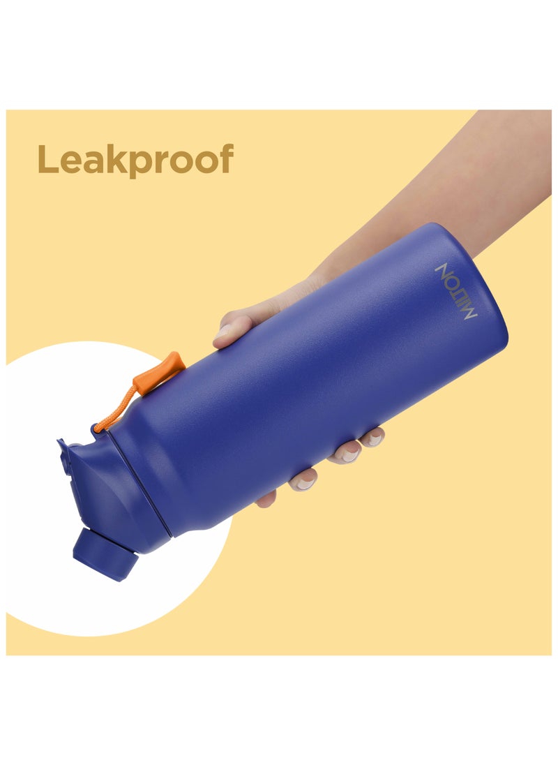 Milton Milton 32 oz Stainless Steel Thermos Water Bottle with Magnetic Straw Lid, Double Walled Vacuum Insulated Flask, Keeps Drinks Hot for 12 Hours, Cold for 24 Hours, Leakproof Design for Travel, Turk  - Image 5