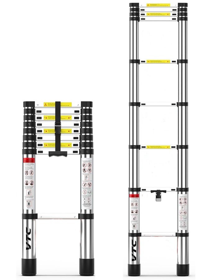 VTC Extendable Telescopic Ladder – 3.9m Height, Multi-Purpose, Lightweight, Easy to Carry and Store, Suitable for Home and Professional Use - Image 1